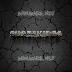 sureshidea in Cracked Stone style - 3D name wallpaper