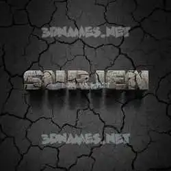 surjen in Cracked Stone style - 3D name wallpaper