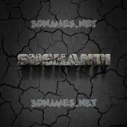 sushanti in Cracked Stone style - 3D name wallpaper