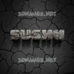 sushu in Cracked Stone style - 3D name wallpaper