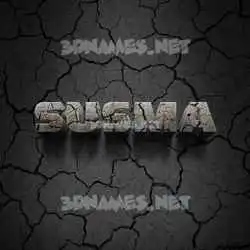 susma in Cracked Stone style - 3D name wallpaper
