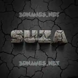 suza in Cracked Stone style - 3D name wallpaper