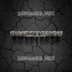sweetsusu in Cracked Stone style - 3D name wallpaper