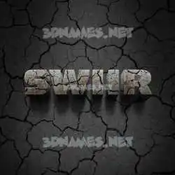 swiir in Cracked Stone style - 3D name wallpaper