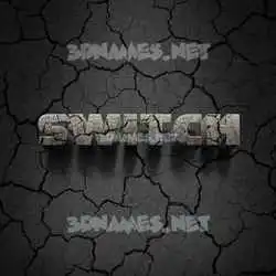 switch in Cracked Stone style - 3D name wallpaper