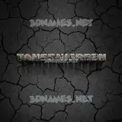tahernisreen in Cracked Stone style - 3D name wallpaper