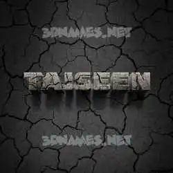 taiseen in Cracked Stone style - 3D name wallpaper