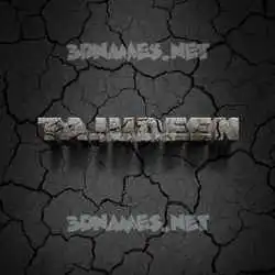 tajudeen in Cracked Stone style - 3D name wallpaper