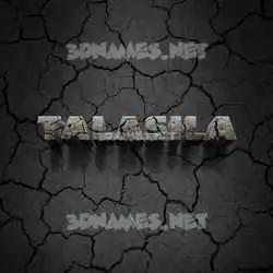 talasila in Cracked Stone style - 3D name wallpaper