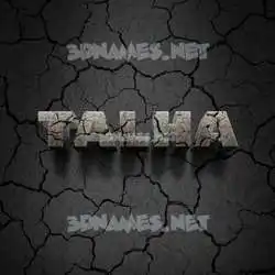 talha in Cracked Stone style - 3D name wallpaper