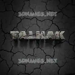 talhak in Cracked Stone style - 3D name wallpaper