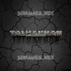 talhakhan in Cracked Stone style - 3D name wallpaper