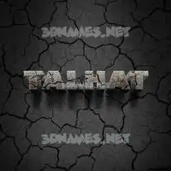 talhat in Cracked Stone style - 3D name wallpaper