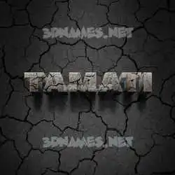 tamati in Cracked Stone style - 3D name wallpaper