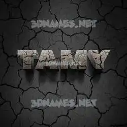 tamy in Cracked Stone style - 3D name wallpaper