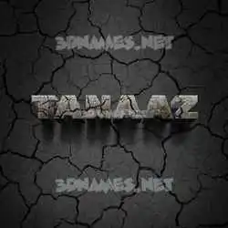tanaaz in Cracked Stone style - 3D name wallpaper