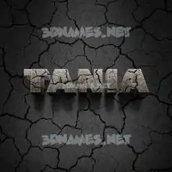 tania in Cracked Stone style - 3D name wallpaper