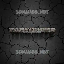 tanminder in Cracked Stone style - 3D name wallpaper