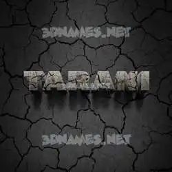tarani in Cracked Stone style - 3D name wallpaper