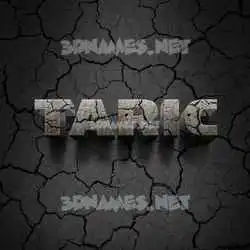 taric in Cracked Stone style - 3D name wallpaper