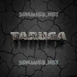 taruga in Cracked Stone style - 3D name wallpaper
