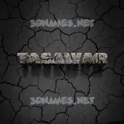 tasawar in Cracked Stone style - 3D name wallpaper