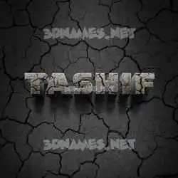 tashif in Cracked Stone style - 3D name wallpaper