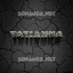 tatianna in Cracked Stone style - 3D name wallpaper
