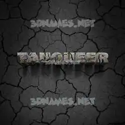 tauqueer in Cracked Stone style - 3D name wallpaper