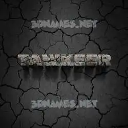 tawkeer in Cracked Stone style - 3D name wallpaper