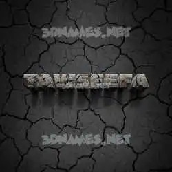 tawseefa in Cracked Stone style - 3D name wallpaper