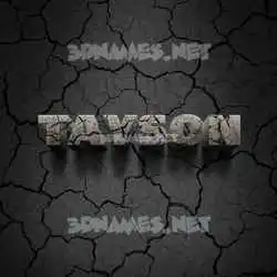 tayson in Cracked Stone style - 3D name wallpaper