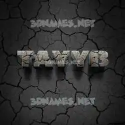 tayyb in Cracked Stone style - 3D name wallpaper