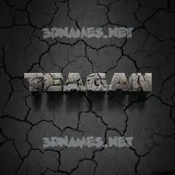teagan in Cracked Stone style - 3D name wallpaper