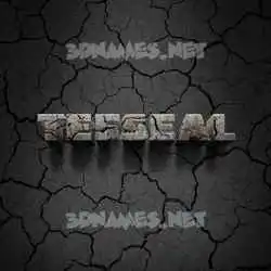 tefseal in Cracked Stone style - 3D name wallpaper