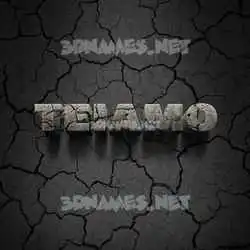 teiamo in Cracked Stone style - 3D name wallpaper