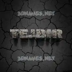 tejbir in Cracked Stone style - 3D name wallpaper