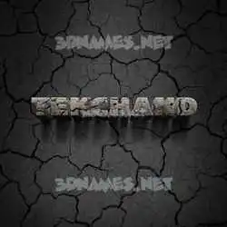tekchand in Cracked Stone style - 3D name wallpaper