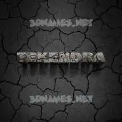tekendra in Cracked Stone style - 3D name wallpaper