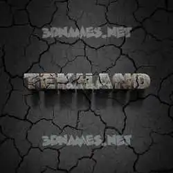 tekhand in Cracked Stone style - 3D name wallpaper
