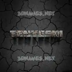 tenyeshi in Cracked Stone style - 3D name wallpaper