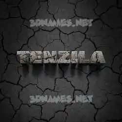 tenzila in Cracked Stone style - 3D name wallpaper