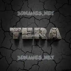 tera in Cracked Stone style - 3D name wallpaper