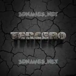 tercero in Cracked Stone style - 3D name wallpaper