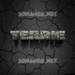 terrie in Cracked Stone style - 3D name wallpaper