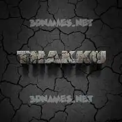 thakku in Cracked Stone style - 3D name wallpaper