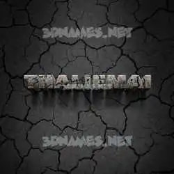 thaliemai in Cracked Stone style - 3D name wallpaper