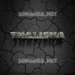 thalisha in Cracked Stone style - 3D name wallpaper