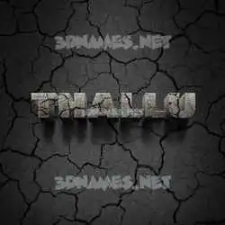 thallu in Cracked Stone style - 3D name wallpaper