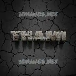 thami in Cracked Stone style - 3D name wallpaper